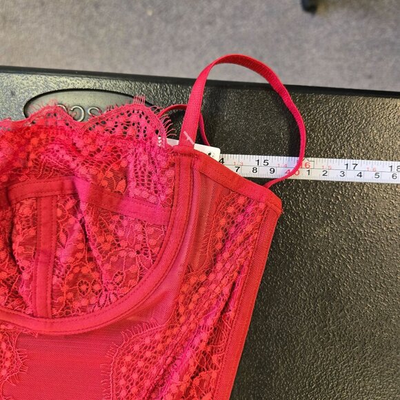 NWT Urban Outfitter Modern Love Corset Bustier Coquette Lingerie Top Red Devil C - Picture 8 of 9